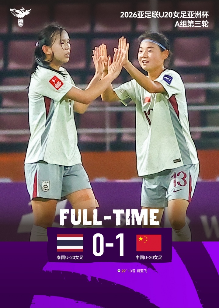 世界杯app下载-三连胜小组第一出线！中国U-20女足1比0泰国U-20女足